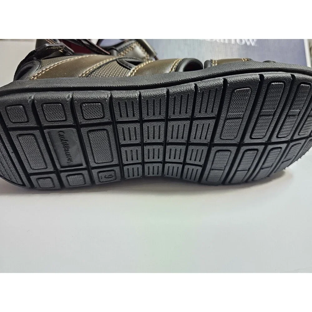 NWT Croft & Barrow Memory Foam Sport Fisherman Sandals Brown 9M Hook & Loop